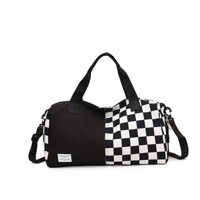 Compact Portable Custom Sports Bags Running Duffel Bag Classical Plaid Print