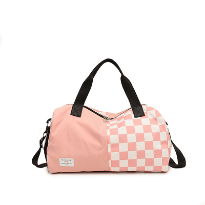 Compact Portable Custom Sports Bags Running Duffel Bag Classical Plaid Print
